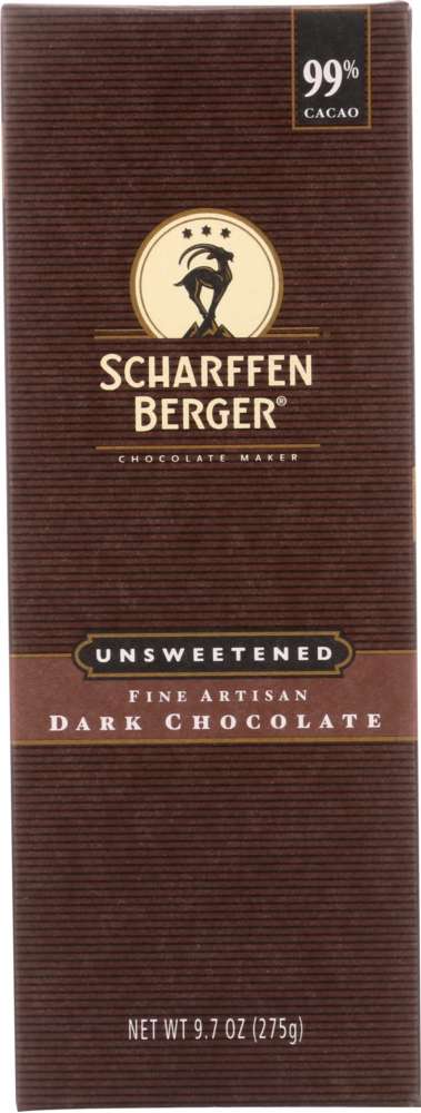 Unsweetened 99% Cacao Baking Chocolate Bar, 9.75 oz - Walmart.com