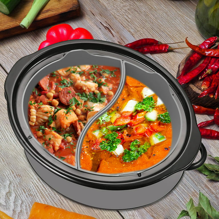 Silicone Slow Cooker Liners fit Crockpot 6 Quart, 2 Pack Divider