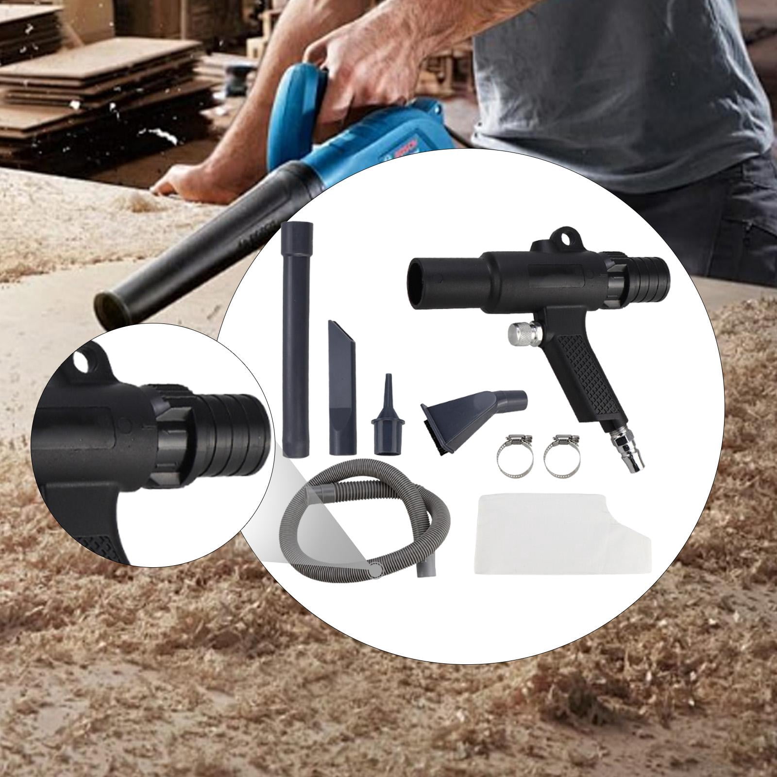 JISADER Pneumatic Vacuum Cleaner Kit 2 in 1 Compressed Air Duster for Debris Factory