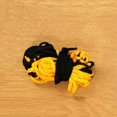 thumbnail image 4 of Nylon Mesh Ball Net Bag - Holds Soccer, Basketball, Volleyball - Drawstring Closure - Washable - Black & Yellow - FY0072, 4 of 8