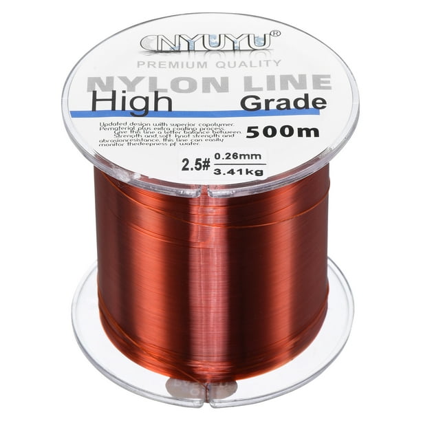 547Yard/1640FT Nylon Fishing Line, 8Lb Monofilament String Wire Fluorocarbon  Coated for DIY Craft Hanging Decoration, Wine Red 