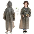 thumbnail image 3 of Ludlz EVA Rain Poncho for Women and Men, Reusable Raincoat Children Kids Raincoat Impermeable Poncho EVA Hooded Schoolbag Cover Rainwear, 3 of 7