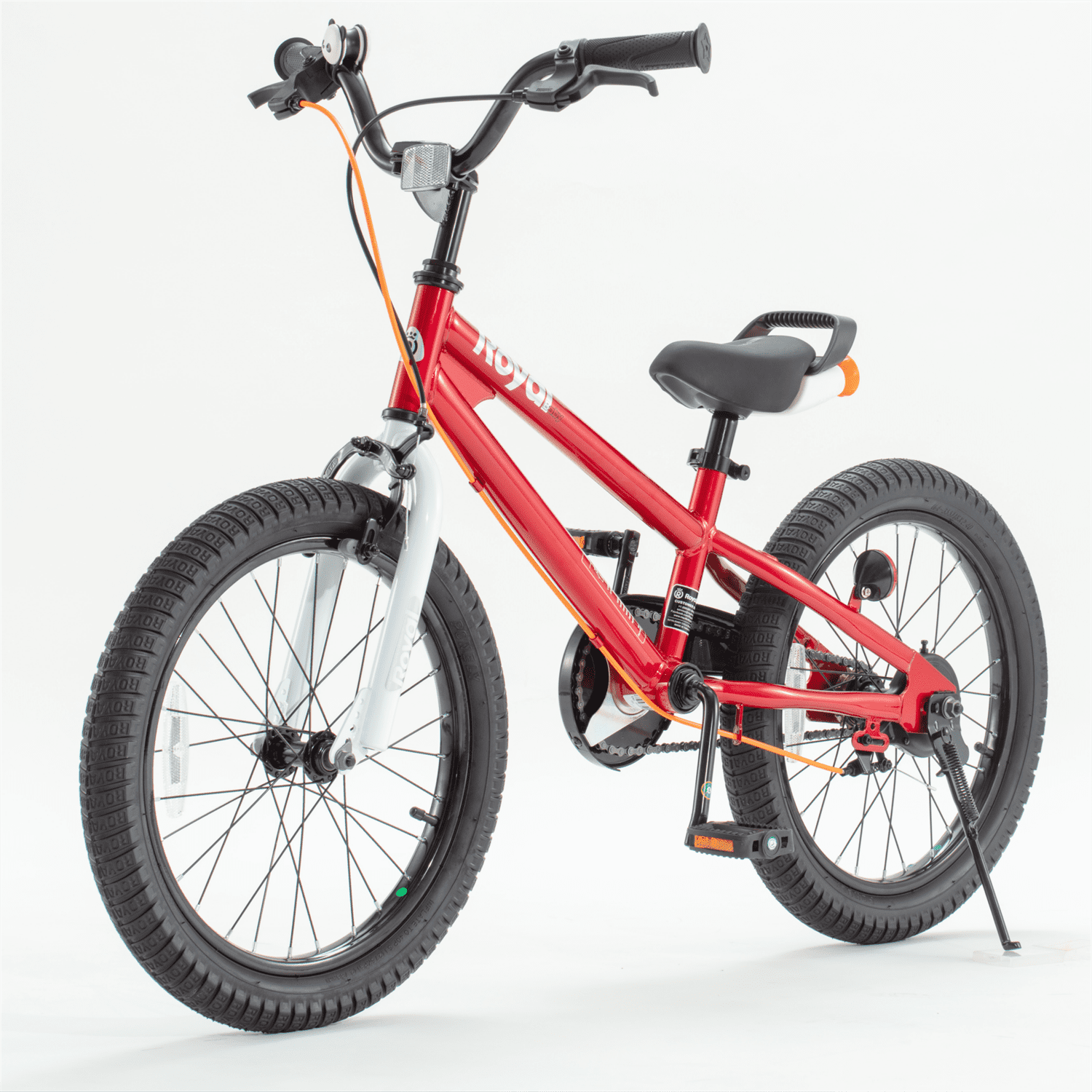 Royalbaby Freestyle 7 Kids Bike Toddlers 18 Inch Wheel Dual Handbrakes Bicycle Beginners Boys Girls Ages 3-5 Years, Kickstand and Water Bottle Included, Blue