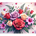 thumbnail image 4 of Floral Backdrop Banner Flower Arrangement Background for Wedding Party Photography Props Decoration Event Romantic Setting Elegant Roses Garden, 4 of 4