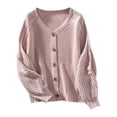 thumbnail image 2 of Women's Fall Winter Solid Color Cardigan Sweater Button Front Casual Loose Fit Sleeve Knit Outerwear plus Size Winter Coats for Women plus Size Maternity Clothes Girls plus Size Winter Coats Long, 2 of 8