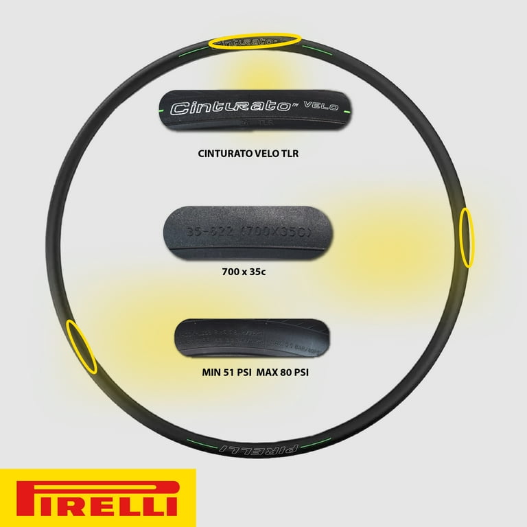 Pirelli Cinturato Velo Bicycle Tire - 700x35C, Folding, Tubeless Ready, Smartnet Silica, 66TPI - Black - 3371000 Pirelli Cinturato Velo Bicycle Tire - 700x35C, Folding, Tubeless Ready, Smartnet Silica, 66TPI - Black - 3371000