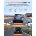 thumbnail image 2 of Dash Cam 70mai A500S 2.7K UHD delantera y trasera con WiFi GPS de 2 pulgadas, 2 of 9