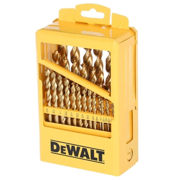 Juego de brocas DEWALT DW1969 de 29 piezas Pilot Point con índice metálico