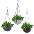 thumbnail image 3 of Hanging Planter Decorative Round Resin Hanging Basket Hanging Flower Pot, 3 of 10