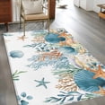 thumbnail image 2 of Kitchen Mats for Floor 3x5 Ft, Teal Blue Coastal Non Slip Area Rugs for Kitchen Bedroom Entryway, Summer Beach Starfish Shell Coral Nautical Washable Carpet Runner Rug Floor Mats for Bedroom, 2 of 8