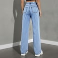 thumbnail image 5 of CHEEREAM Baggy Stretchy Jeans for Womens High Waisted Trendy Wide Leg Denim Pants Boyfriend Trouser with Patch Pockets, 5 of 7