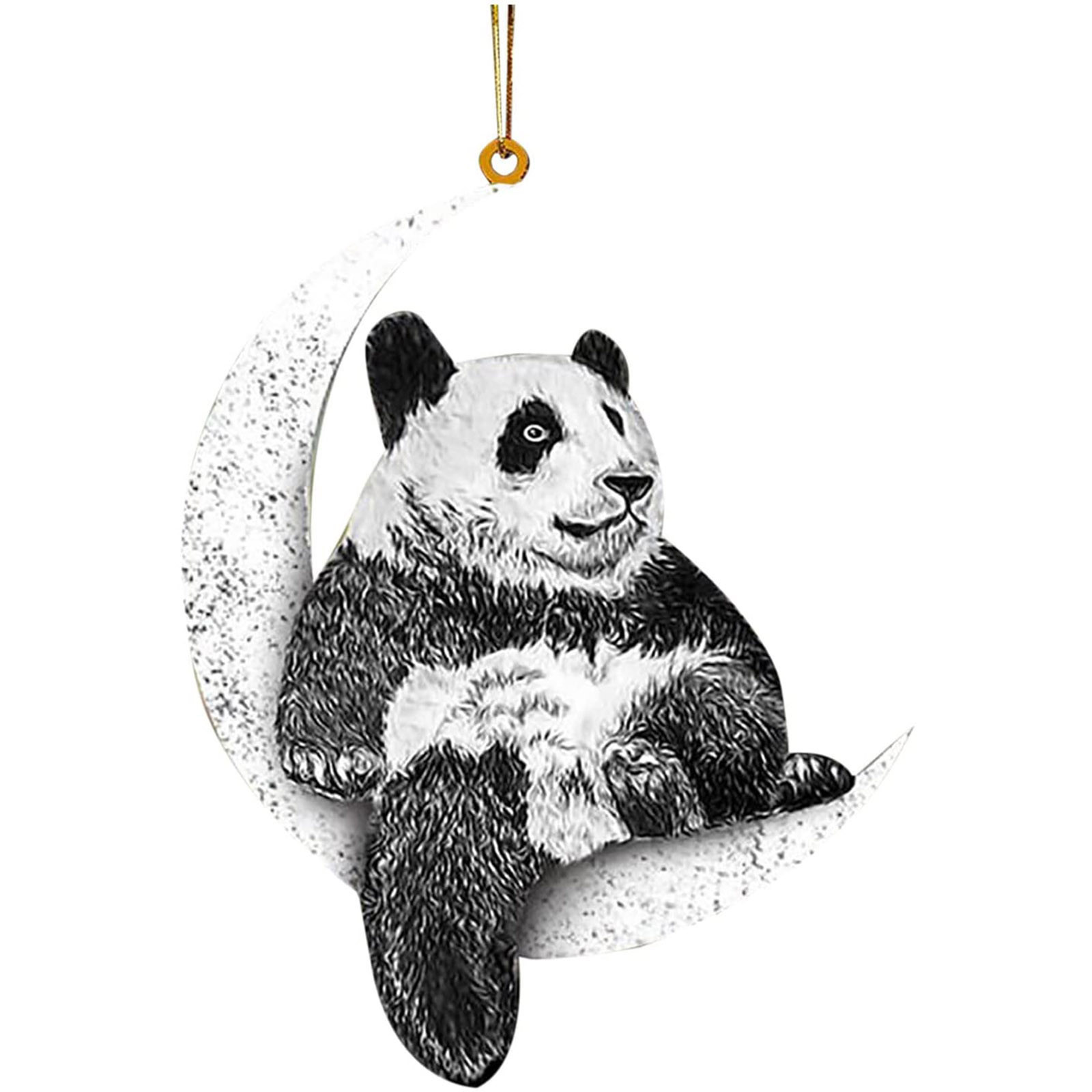 loopsun Christmas Animals Sitting On The Moon Pendant Christmas Outdoor  Decorations Wood Christmas Ornaments Window Wall Hanging Ornament Living  Room Decoration Home De