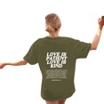 thumbnail image 2 of WILLBEST T-Shirt Femme Décontracté et à la Mode Imprimé Lettre Col Rond T-Shirt Surdimensionné, 2 of 5