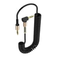 thumbnail image 3 of Conector flexible de 3,5 mm (1/8 pulgadas) a conector de ángulo de 3,5 mm (1/8 pulgadas) para auriculares con de teléfono Negro Hugo Cable AUX Macho a Macho, 3 of 6