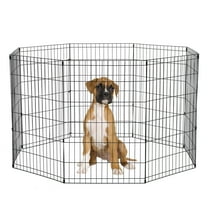 YRLLENSDAN 48/42/36/30/24 inch Dog Pen for Outside, 8 Panel Exercise Fences Pet Playpen with Door Puppy Crate Fence Pet Gate Play Yard Large Dog Kennel for Backyard for Small Medium Dogs