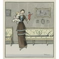 thumbnail image 2 of Jacques Drésa 20x22 Black Ornate Framed Double Matted Museum Art Print Titled: Ah! Beautiful Guignol; Gentle Afternoon Dress. (1914), 2 of 5