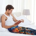thumbnail image 7 of Fotbe Neon Shanghai Cityscape Night Men's Pajama Pants,Sleepwear Pants,Pj Bottoms Drawstring And Pockets-XX-Large, 7 of 7
