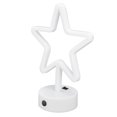 thumbnail image 3 of Lámpara de escritorio LED USB con forma de estrella de cinco puntas, luz cálida, letrero de neón, decoración para dormitorio, bar y vacaciones., 3 of 14