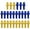 Without screws-Blue and yellow, variant on 26Pcs Table Foosball Player Replacement Soccer Table Player Games Players Figure Foosball Components Easy to Install