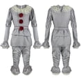 thumbnail image 1 of Disfraz de Pennywise para adultos y niños, disfraz de payaso para fiesta de Halloween, Set.z, 1 of 3