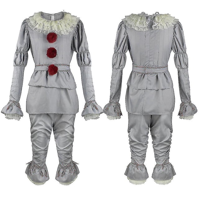 Disfraz de Pennywise para adultos y niños, disfraz de payaso para fiesta de Halloween, Set.z