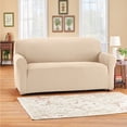 thumbnail image 2 of Collections Etc Harrington Full Coverage Waffle-Textured Stretch Furniture Slipcover - Machine Washable, 2 of 2