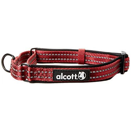 UPC: 0849910105333 | Alcott Martingale Collar with Reflective Stitching & Neoprene Padding Medium Red