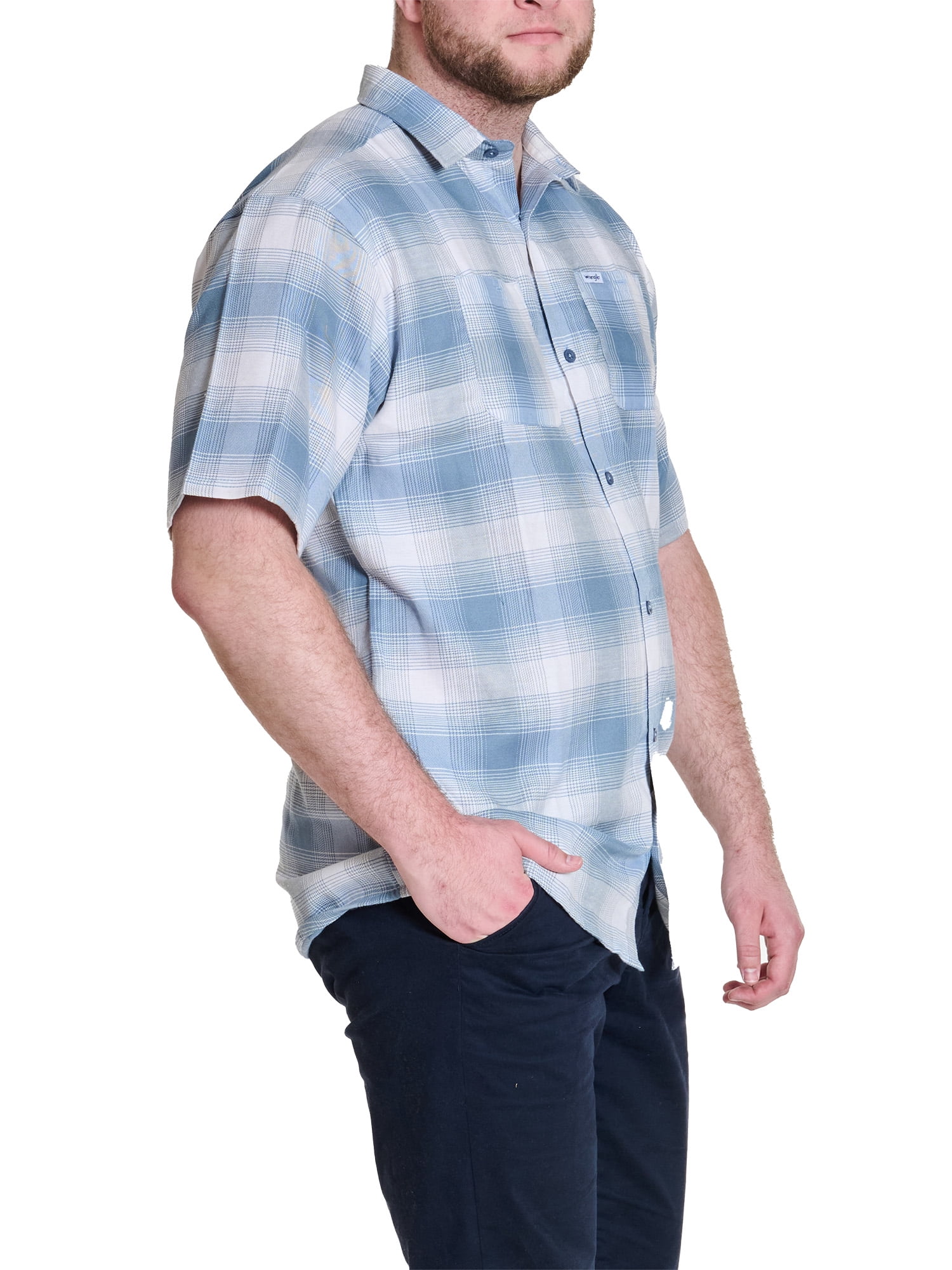Wrangler Men's Big and Tall Plaid Shirts ,Big size up to 6XL and Tall size up to 5XT