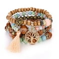 thumbnail image 4 of Hot-Selling Bohemian Ethnic Style Bracelet - Multi-Layer Wood Beaded Stretch Bracelet In Stock, 4 of 11