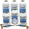 ZeroR Complete Repair & Recharge Kit, R134a_ Refrigerant_ Used for AC Systems with Puncture Style containers
