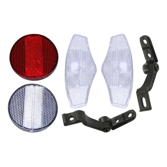 Bike Front/Rear & Spoke Reflector Set 219 Red Clear.