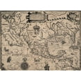 thumbnail image 2 of Vintage Maps 24x19 Black Modern Framed Museum Art Print Titled - New World over which Spain Governs, 2 of 4