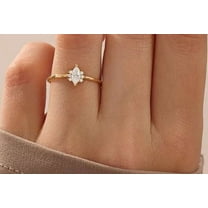 vylahjewellery 1.50 Ct Rose Gold Marquise Cut Moissanite Solitaire Ring 14k Gold Engagement Ring for Her