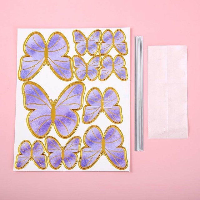 ziyahi 10 Pieces Insect Cake Decoration Happy Birthday Party Decor Simulation Crafts Sign Dessert Cakes Pastry Baking Type 2