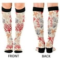 thumbnail image 4 of FORMRS Womens Knee High Socks Casual Long Thick Travel Daily Wear, 1 Pair, Retro Starfish, 4 of 6