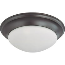 Nuvo Lighting 63367 - 3 Light (Twist and Lock Base) 17" Flush Mount Mahogany Bronze Finish with Frosted Glass Ceiling Light Fixture (60-3367)