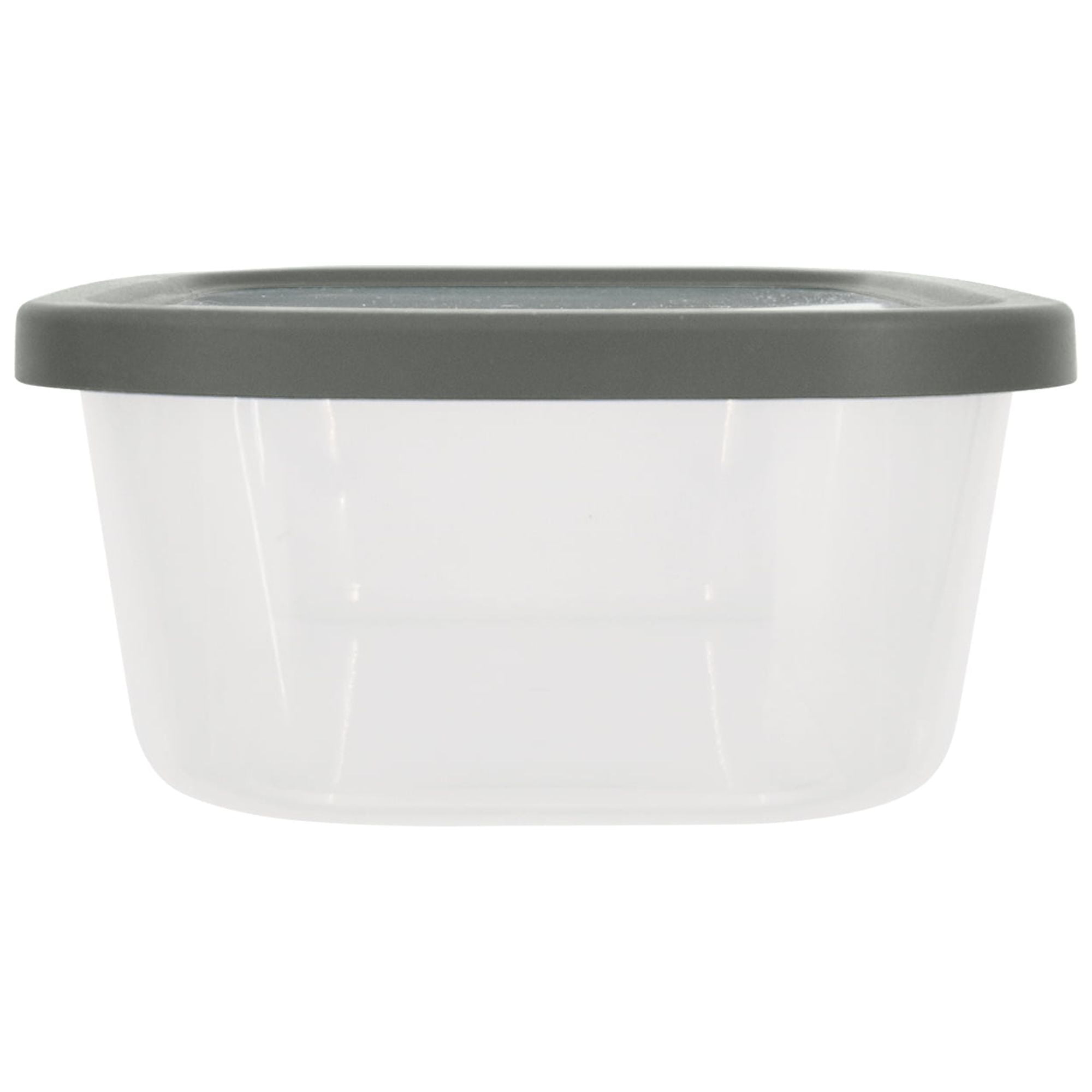 Mainstays Plastic Food Storage Container Set, Gray, 6 Pieces