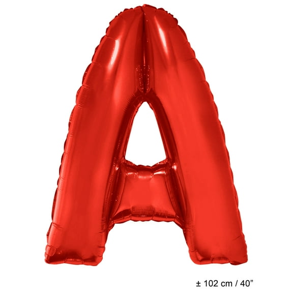 Funny Fashion Letter A Solid Helium Quality Metallic Red 40" Jumbo Shape Foil Balloon