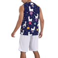 thumbnail image 2 of Sikiie Lama in Space Basketball Jersey Reversible Men's Mesh Athletic Sports Shirts Training Practice S-4XLXX-Large, 2 of 6