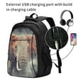 thumbnail image 2 of Yiaed Elephant in Smoke Print Laptop Backpack,Business Travel Durable Laptops Backpack with USB Charging Port,Water Resistant College Computer Bag, 2 of 5