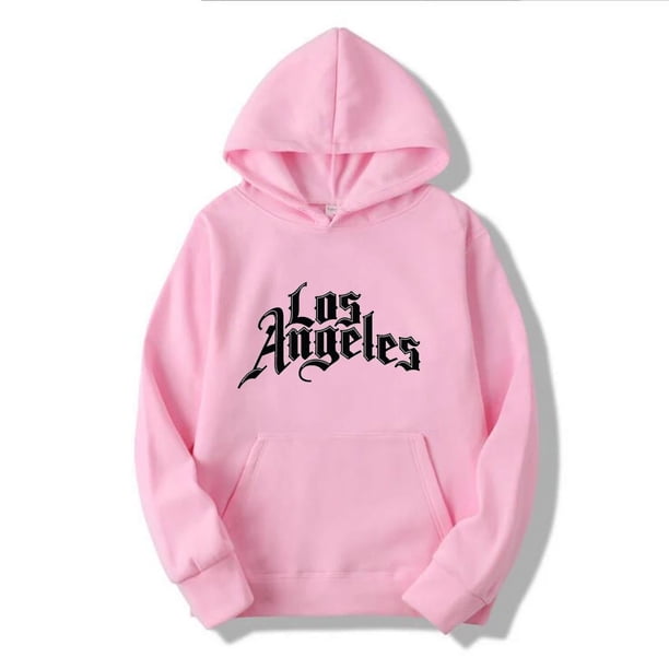 Sudadera Mujer Los Angeles Oversize - Forro Polar, Capucha, Estampado Vintage, Abrigada Para Otoño/Invierno