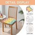 thumbnail image 2 of Colorful Spots Pattern Seat Covers for Dining Room Chairs Set Of 4,Stretch Printed Washable Chair Seat Cover with Elastic Ties and Button,Removable Waterproof Couch Cushion Covers, 2 of 6