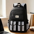 thumbnail image 6 of Orangide Back to School Backpack Plaid Print Waterproof Nylon Large Capacity Multi-Pocket Bookbag for Girls, Boys, Students, Elementary and Middle School, 6 of 6