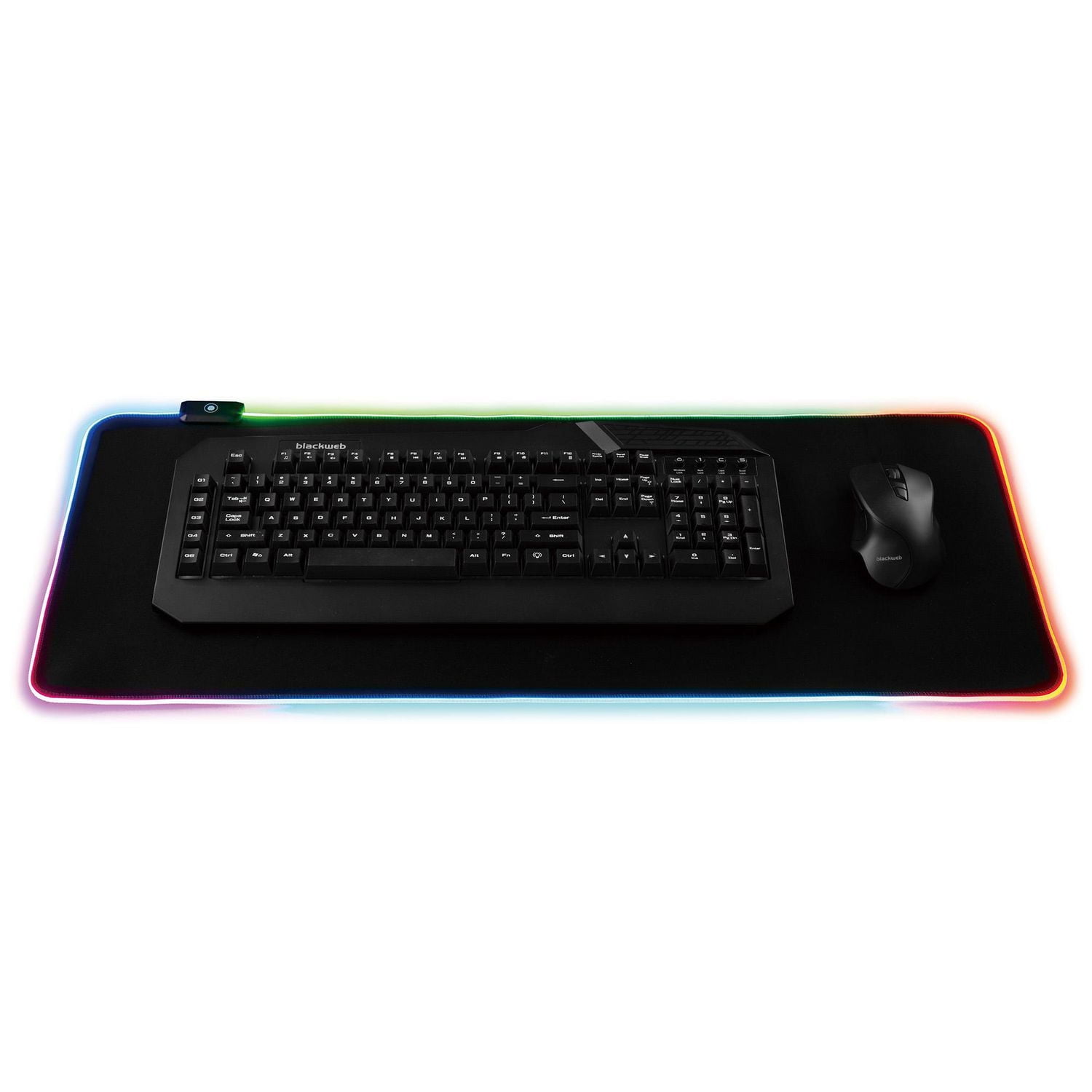 onn. USB Powered Non-slip Large Gaming Mouse Pad with Lighting Effects