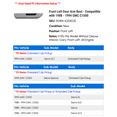 thumbnail image 2 of Front Left Door Arm Rest - Compatible with 1988 - 1994 Chevrolet C1500 Standard Cab Pickup - Autopart Premium, 2 of 2