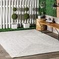 thumbnail image 3 of nuLOOM Tapis Tressé Intérieur/extérieur, 10 Pieds Carré, Ivoire, 3 of 5