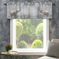 thumbnail image 4 of Gray Elephants Farmhouse Short Window Curtain Valances, Modern Vintage Elephants Blowing Bubbles Rod Pocket Kitchen Valances for Living Room Bedroom Bathroom Cafe 42" x 12", 4 of 8