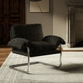 thumbnail image 2 of Accent Chair, Dark Gray, Fabric, Metal, Living Room Lounge Cafe Lobby Hospitality Restaurant, Modern Contemporary, HB37761, 2 of 9