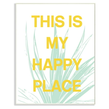 Amare Wall - The Stupell Home Decor Collection This Is My Happy Place Agave Wall Plaque Art