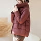 thumbnail image 5 of Ailaofu Women's Winter Solid Color Hooded Long Sleeve Warm Zipper Mid-length Cotton Jacket, 5 of 7
